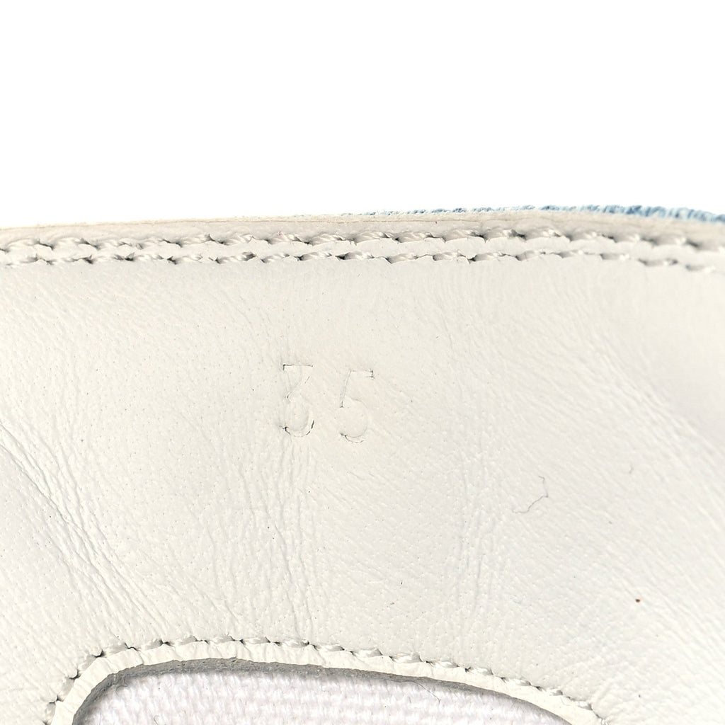 Denim Illico High Top Sneakers 35 Bleu Clair White wholesalehk.shop