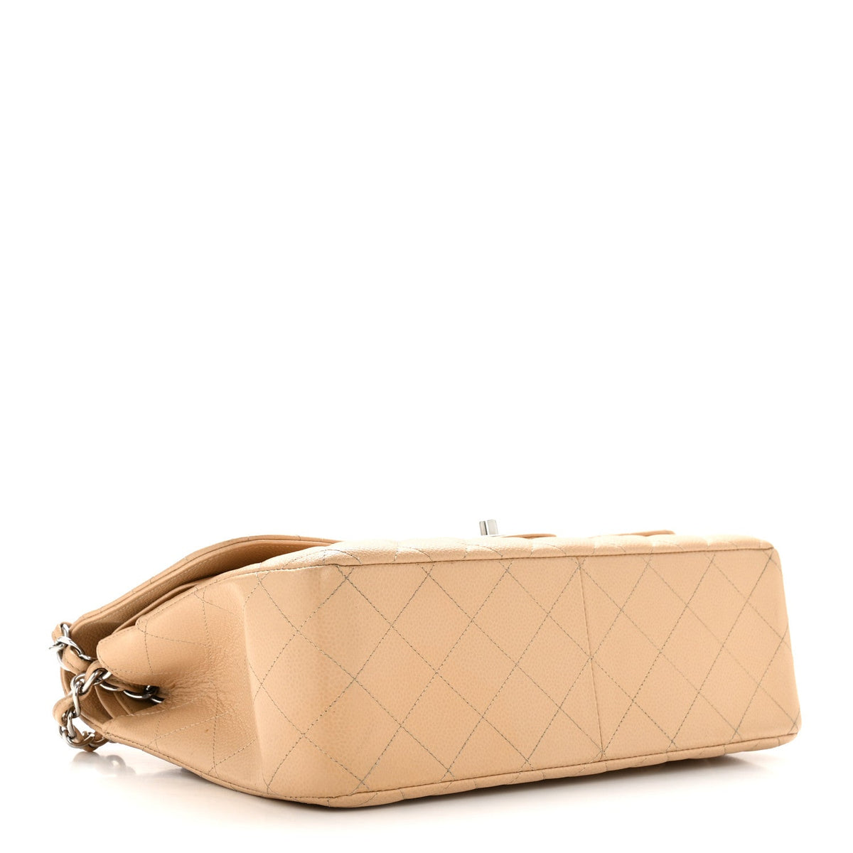 Caviar Quilted Jumbo Double Flap Beige Clair wholesalehk.shop