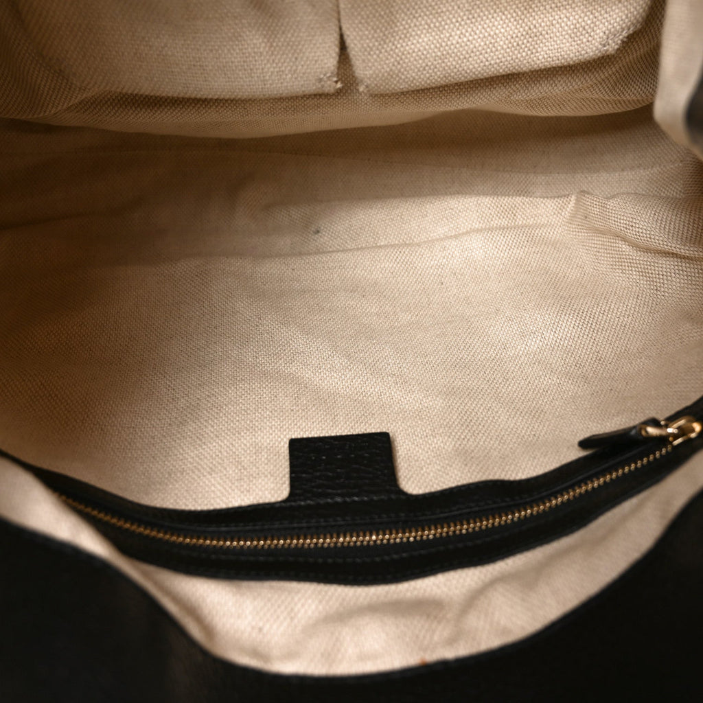Pebbled Calfskin Medium Soho Chain Shoulder Bag Black wholesalehk.shop