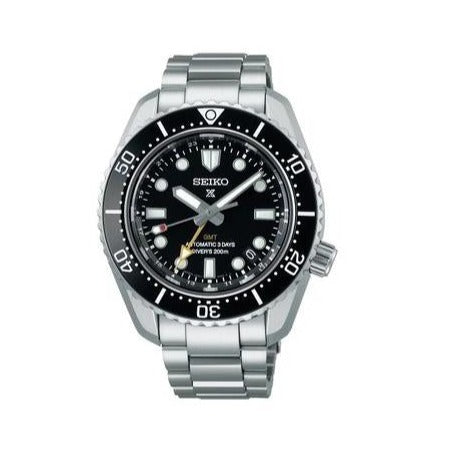 Seiko Prosprex Dark Depths GMT Automatic Black Dial Silver Steel Strap Watch For Men - SPB383J1 wholesalehk.shop