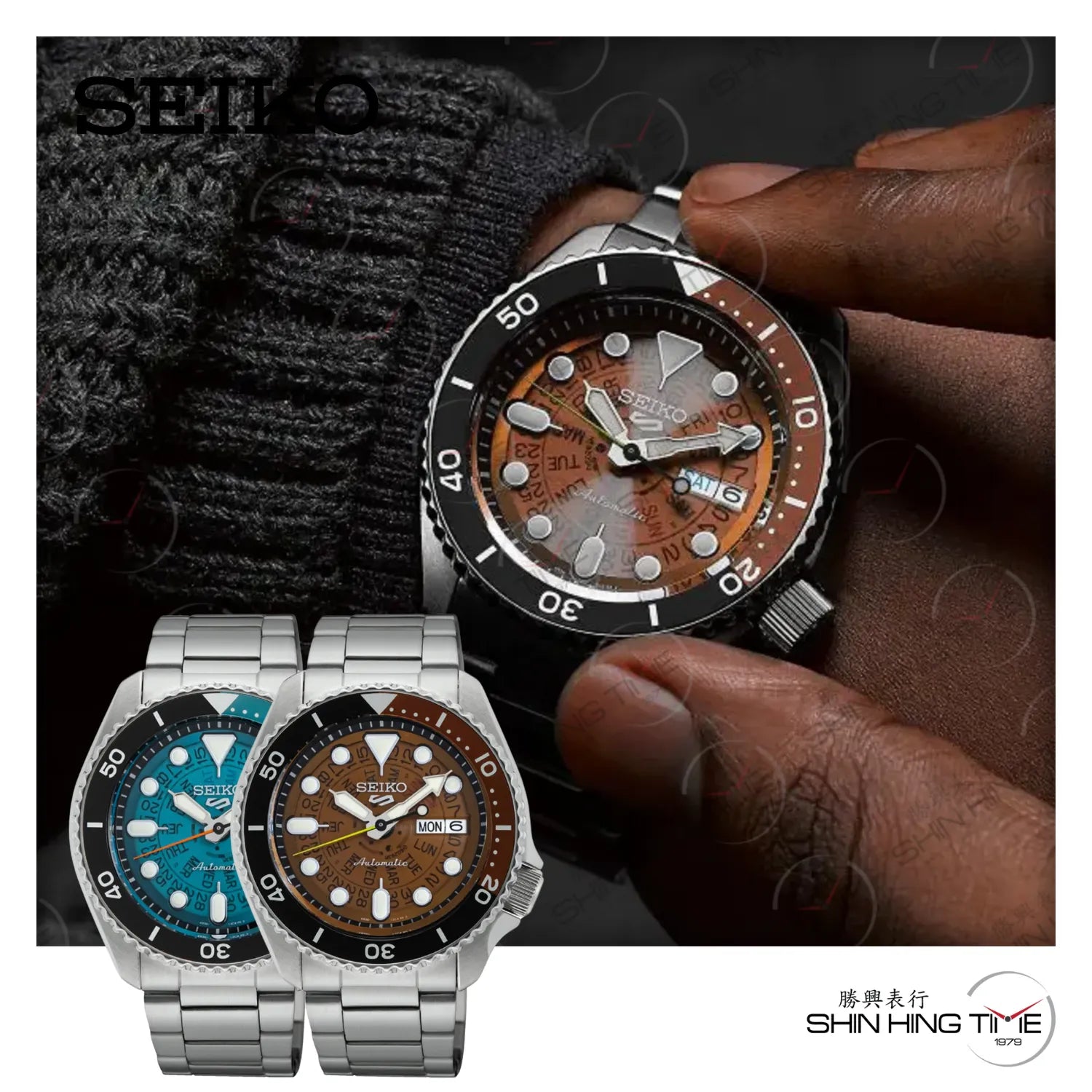 Seiko 5 Sports SKX Skeleton Green Dial Silver Steel Strap Watch For Men - SRPJ45K1 wholesalehk.shop