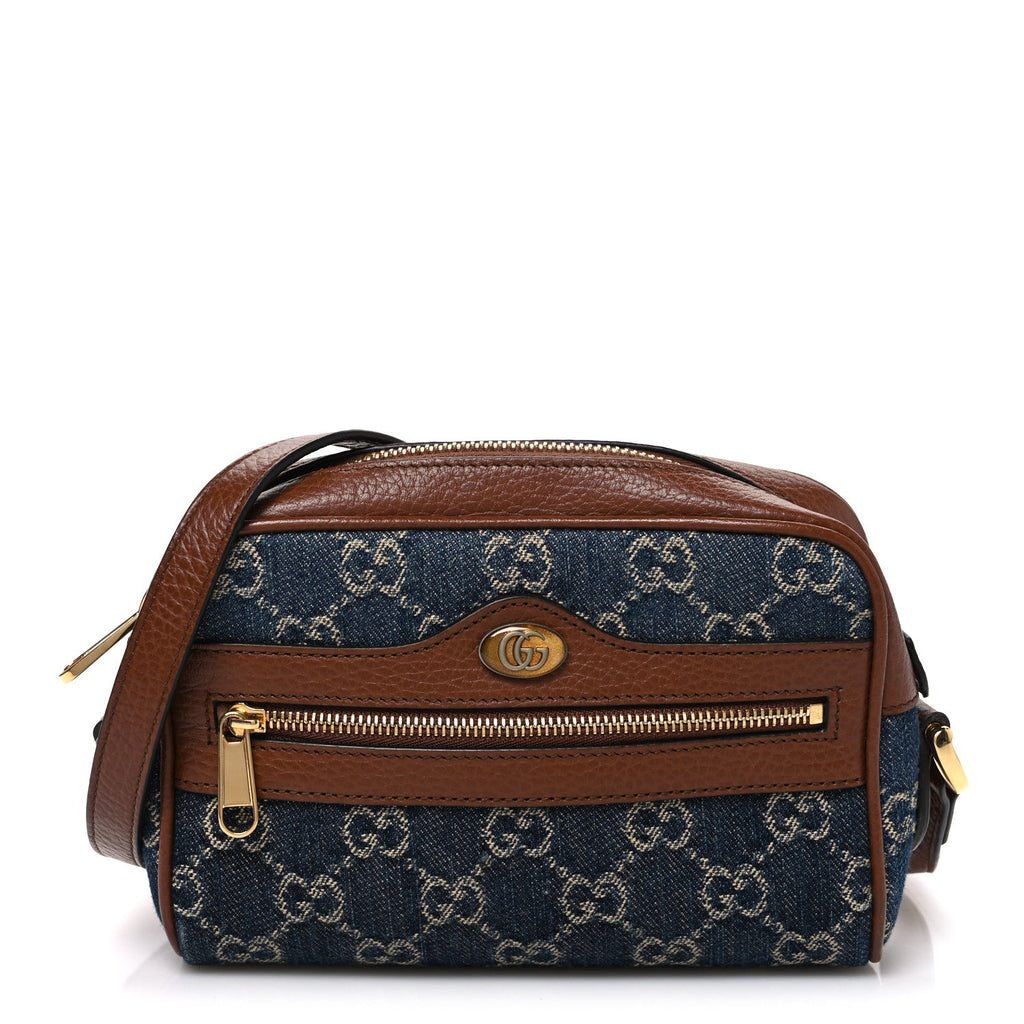 New Denim GG Monogram Dollar Calfskin Mini Ophidia Shoulder Bag Blue Tea Cuir Epilog wholesalehk.shop