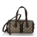 GG Supreme Monogram Web Small Ophidia Boston Bag  Beige New Acero wholesalehk.shop
