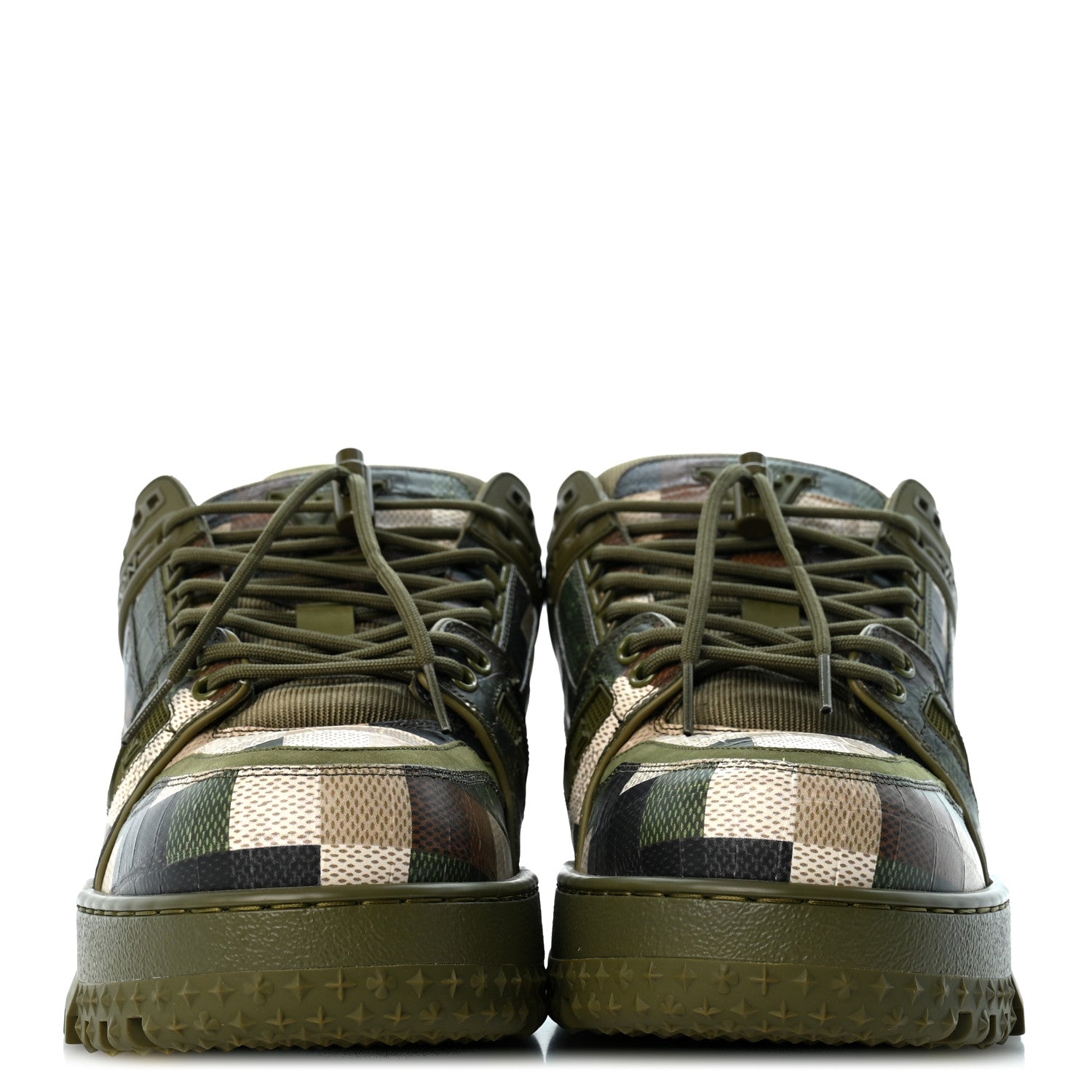 Damoflage Mens LV Trainer Maxi Sneakers 8 Green £¨ Direct shipment via from wholesalehk.shop