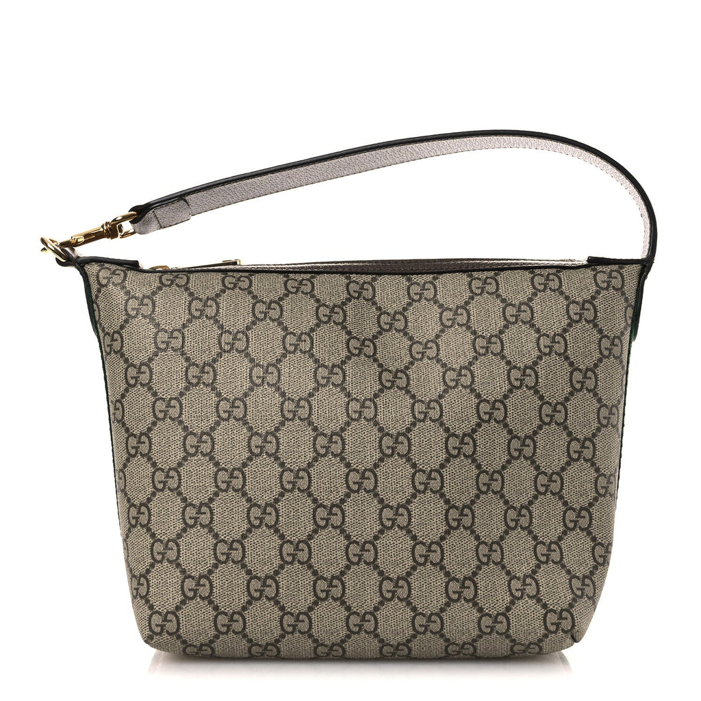 GG Supreme Monogram Textured Calfskin Web Super Mini Ophidia Shoulder Bag Beige Ebony New Acero wholesalehk.shop