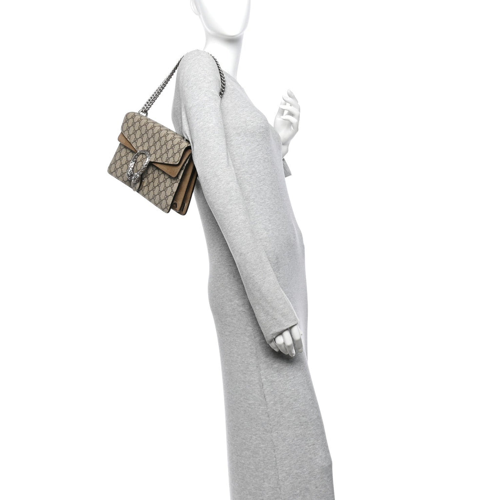 GG Supreme Monogram Small Dionysus Shoulder Bag Taupe wholesalehk.shop