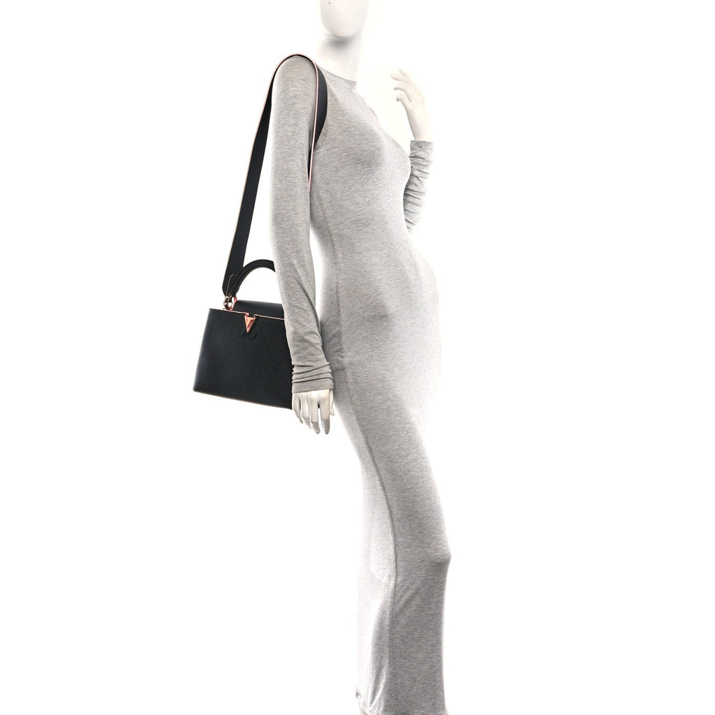 Taurillon Capucines BB Black Pink £¨ Direct shipment via from wholesalehk.shop