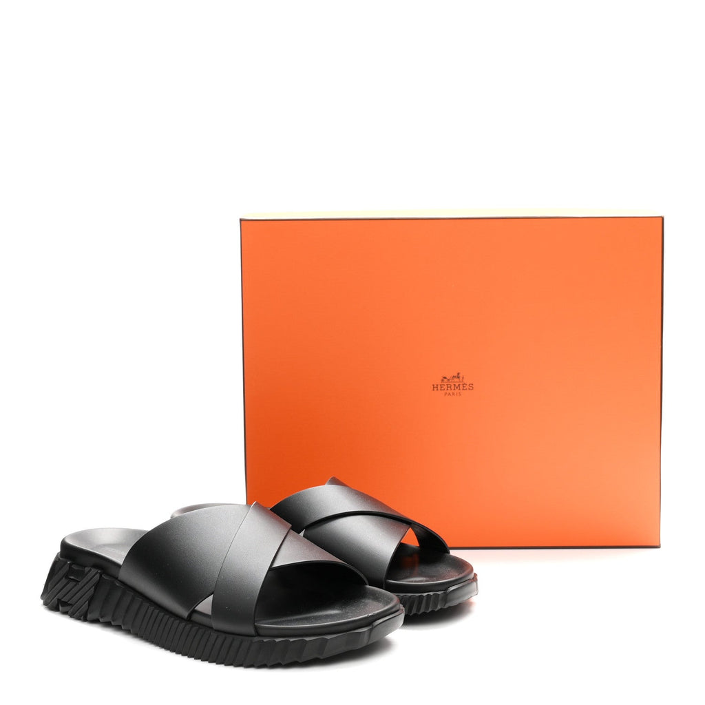 Nappa Mens Infra Sandals 42 Black wholesalehk.shop