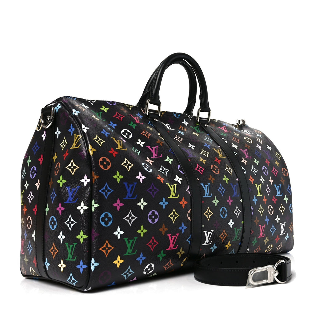 LV X TM Monogram Multicolor Keepall Bandouliere 50 Black wholesalehk.shop