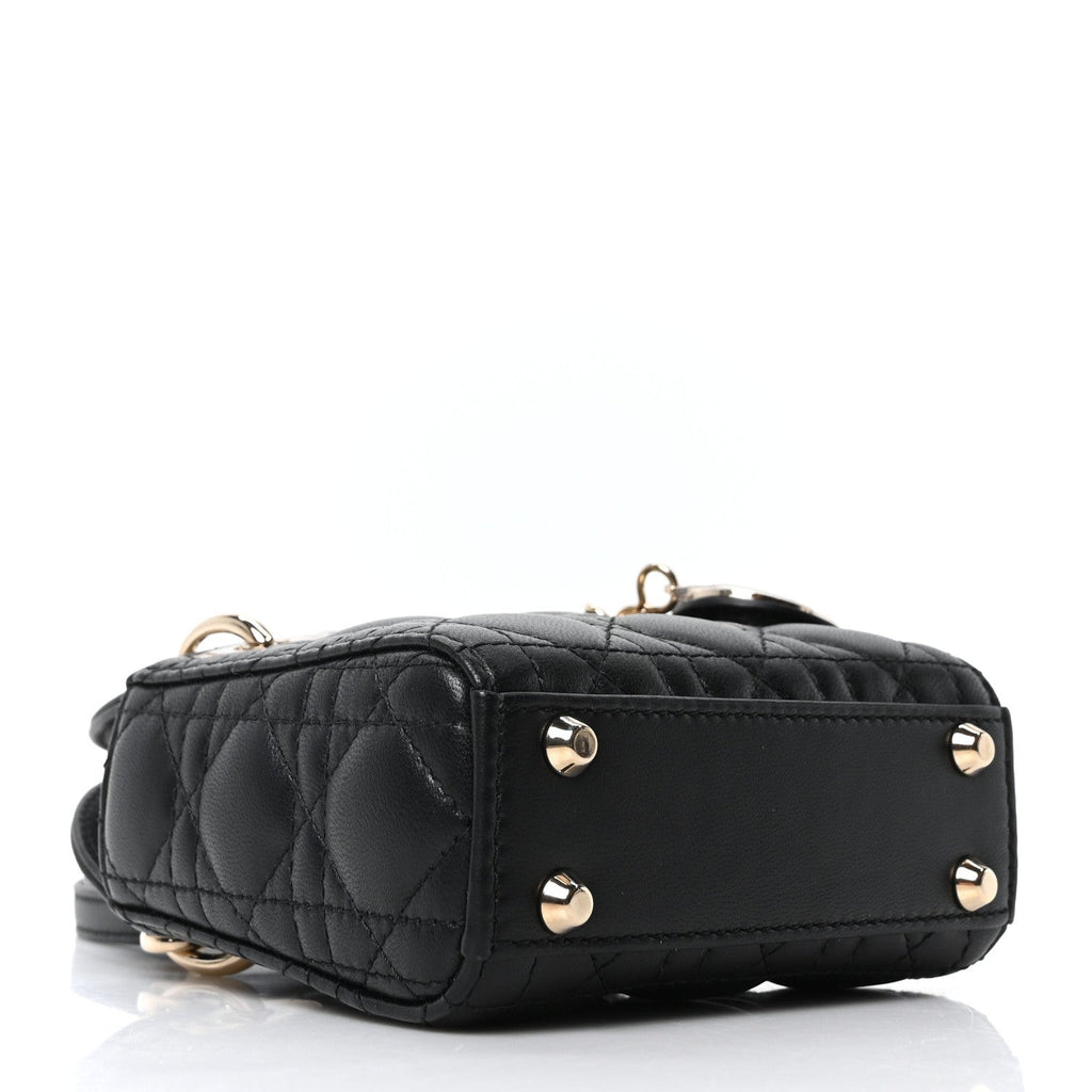Lambskin Cannage Micro Lady Dior Black wholesalehk.shop