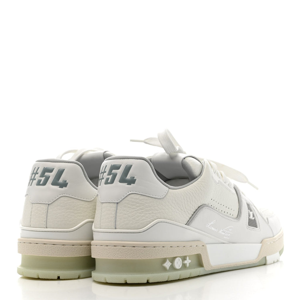 Calfskin Mens LV Trainer Sneakers 9 White £¨ Direct shipment via from wholesalehk.shop