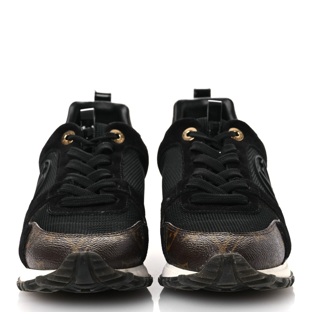 Suede Monogram Run Away Sneakers 36.5 Black £¨ Direct shipment via from wholesalehk.shop