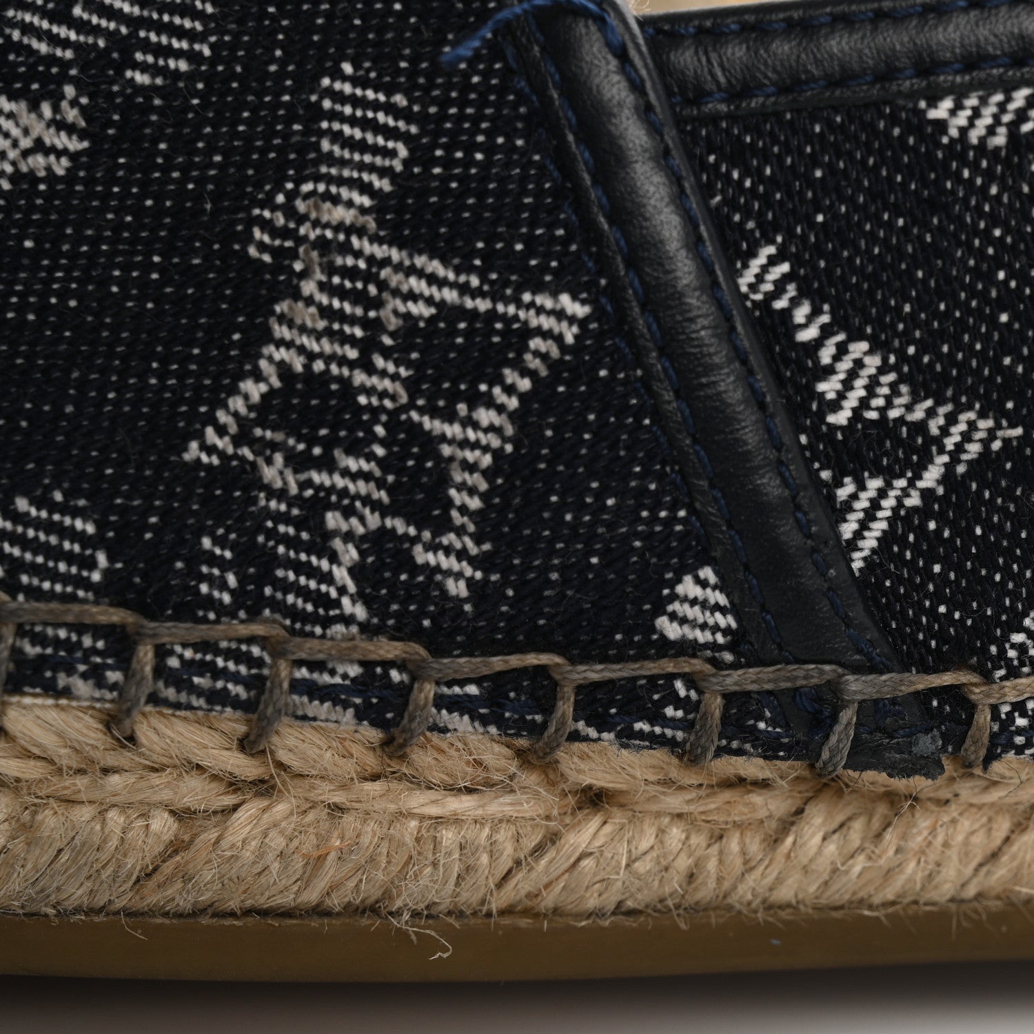 Monogram Denim Espadrille Flats 8.5 Blue £¨ Direct shipment via from wholesalehk.shop