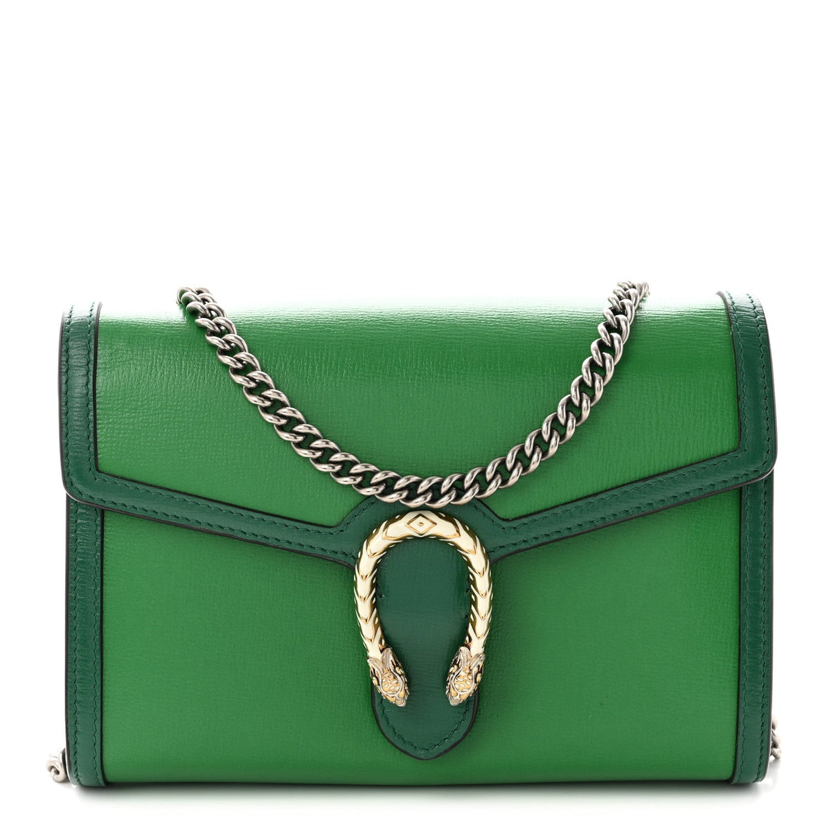 Azalea Calfskin Enamel Mini Dionysus Chain Wallet New Shamarock Emerald wholesalehk.shop