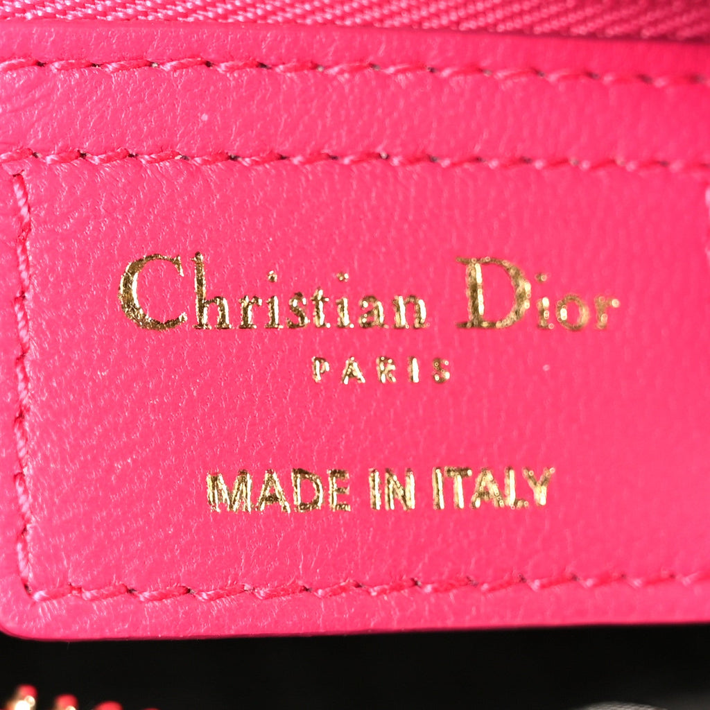 Lambskin Cannage Medium Lady Dior Pink wholesalehk.shop