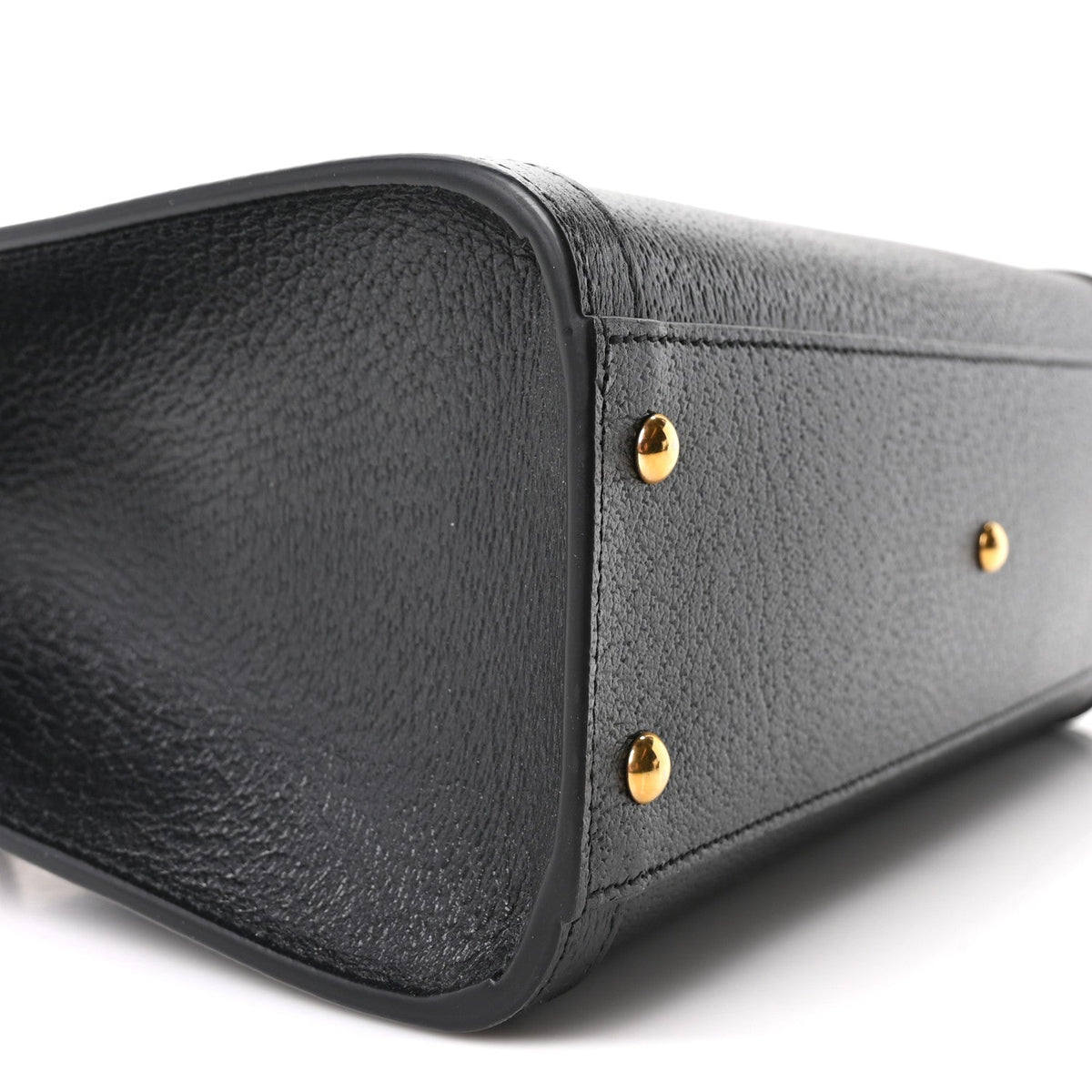 Textured Dollar Calfskin Web Small Diana Tote Bag Black Dusty Grey wholesalehk.shop