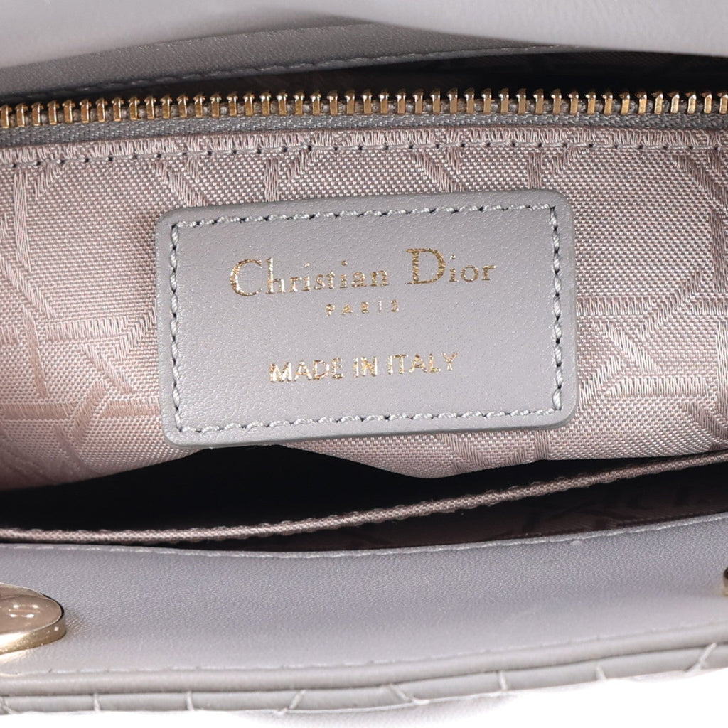 Lambskin Cannage Small My ABCDior Lady Dior Grey wholesalehk.shop