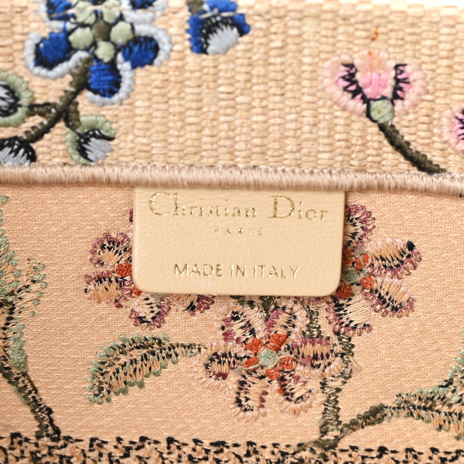 Raffia Embroidered Petites Fleurs Medium Book Tote Natural £¨ Direct shipment via from wholesalehk.shop