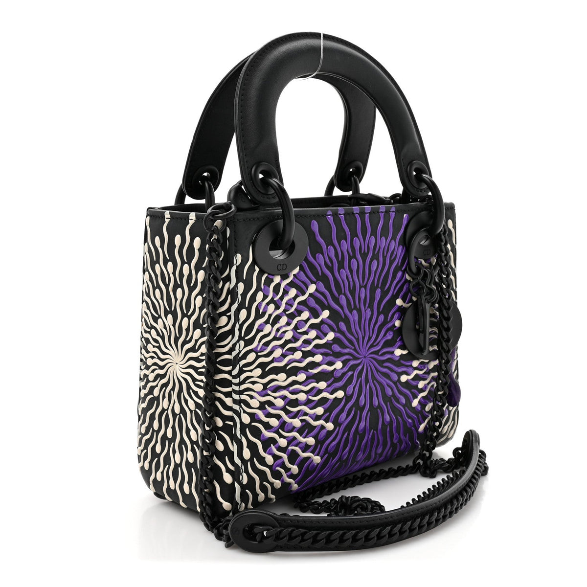 X BHARTI KHER Calfskin Painted Mini Lady Dior Black wholesalehk.shop