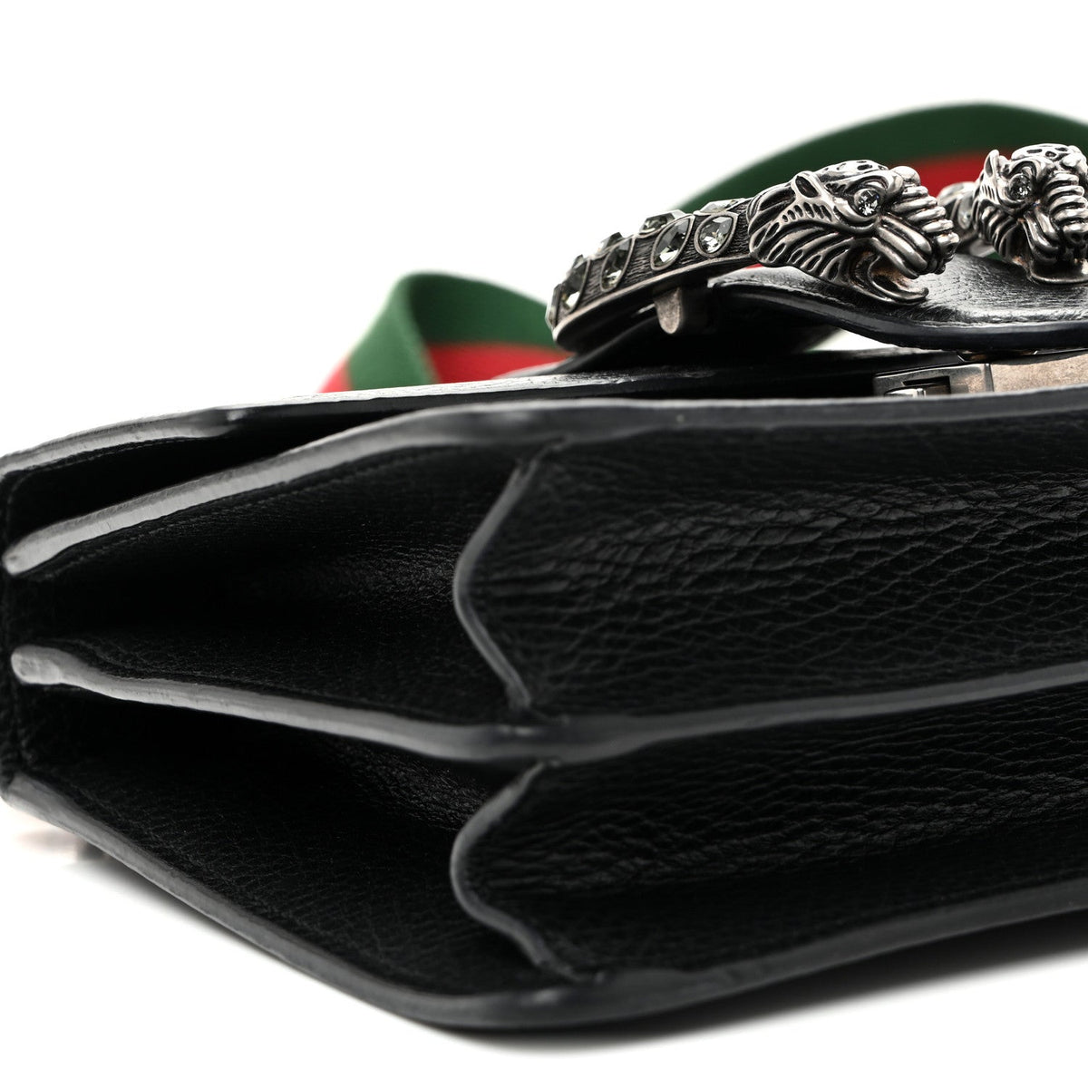 Dollar Calfskin Crystal Web Mini Dionysus Bamboo Top Handle Bag Black Black Diamond wholesalehk.shop