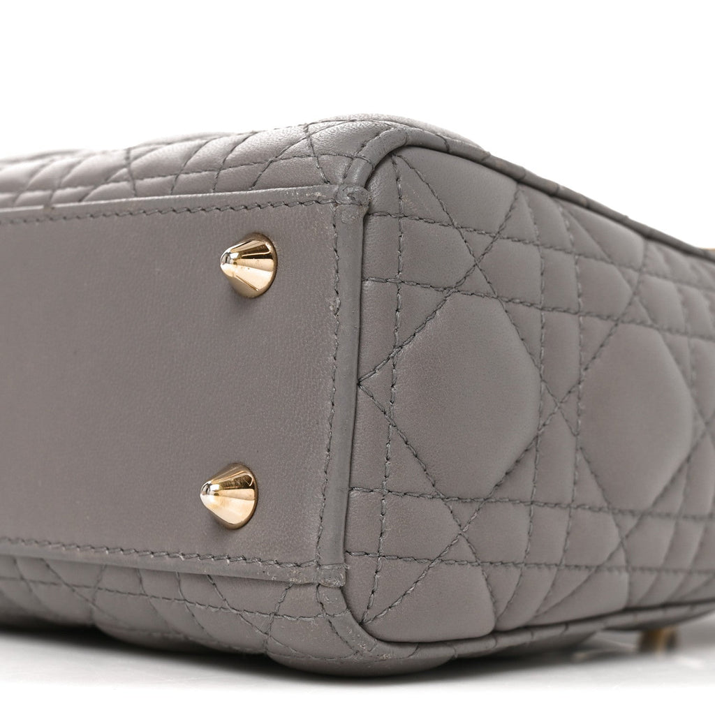 Lambskin Cannage Small My ABCDior Lady Dior Grey wholesalehk.shop
