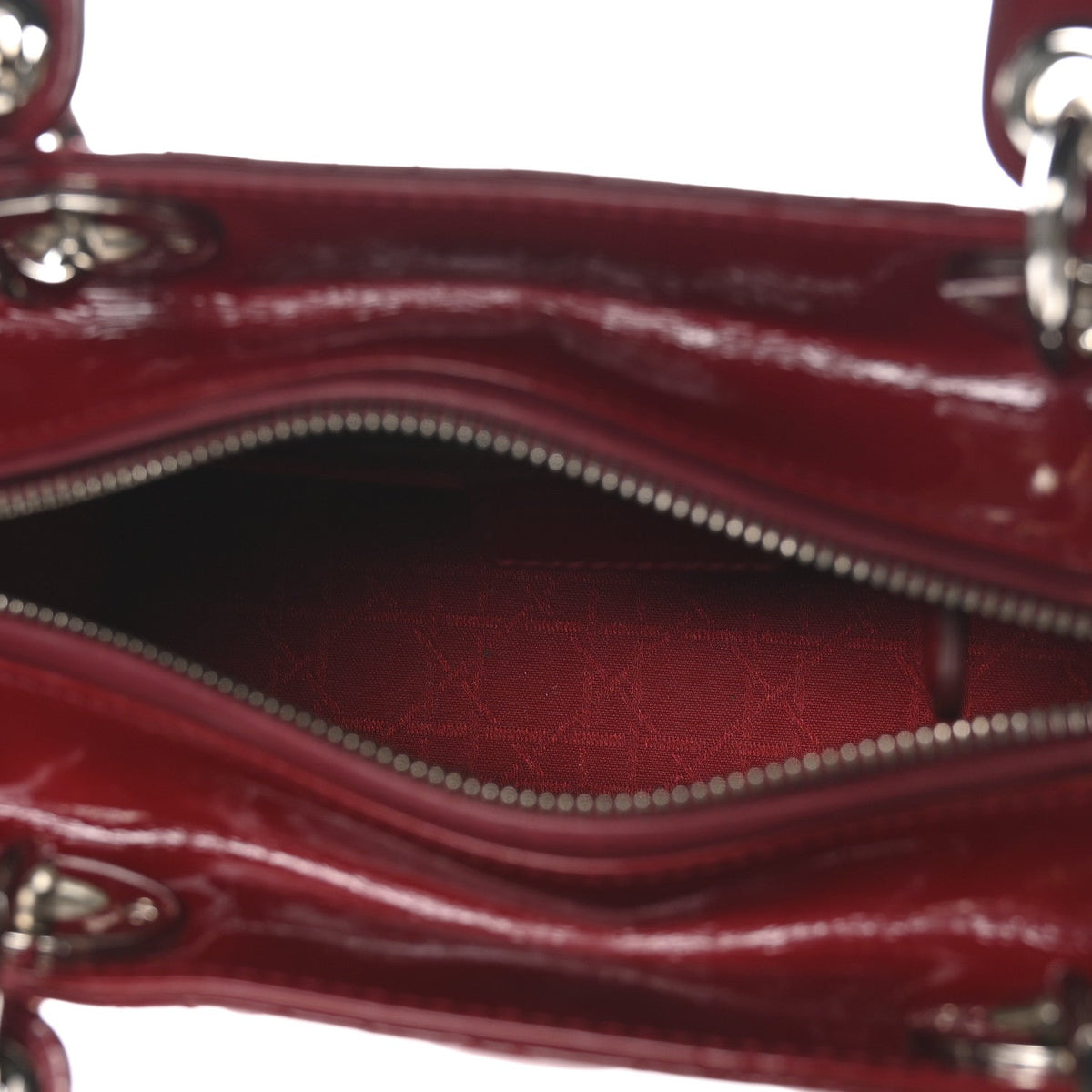 Patent Cannage Medium Lady Dior Red wholesalehk.shop