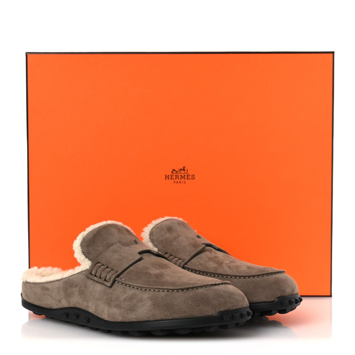 Suede Goatskin Shearling Go Mules 38 Brun Frume Ecru wholesalehk.shop
