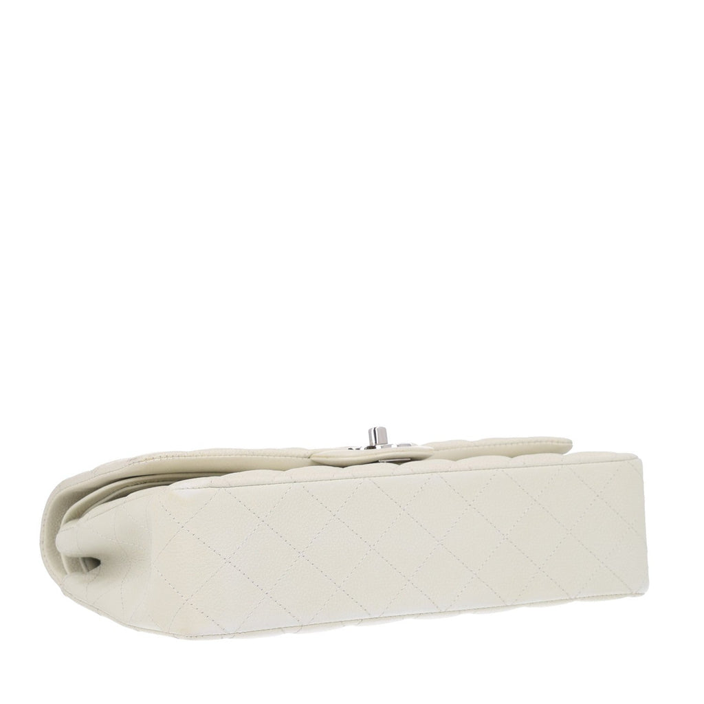 Caviar Quilted Medium Double Flap Light Green wholesalehk.shop