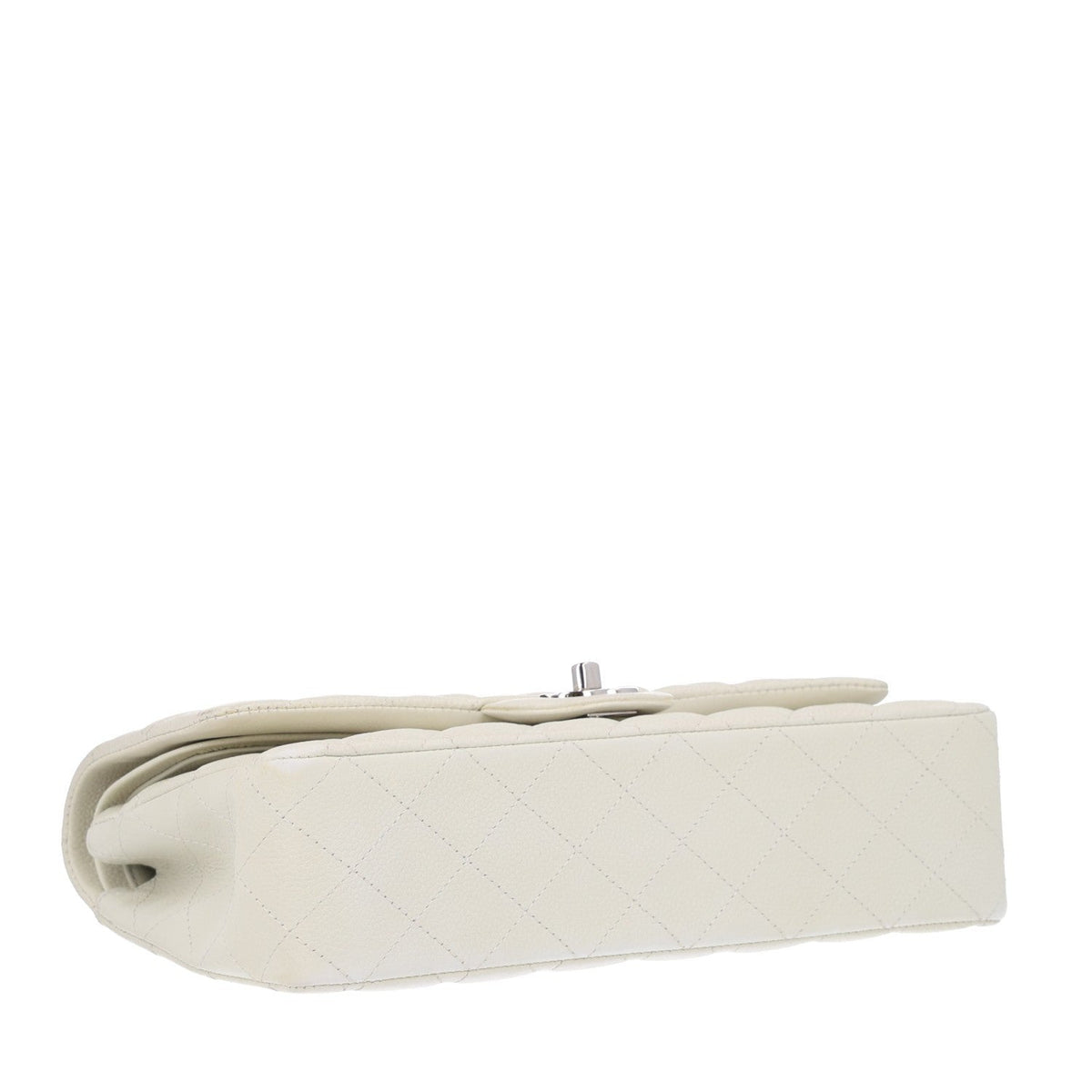 Caviar Quilted Medium Double Flap Light Green wholesalehk.shop
