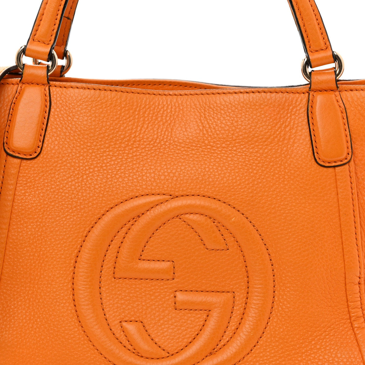 Pebbled Calfskin Small Soho Top Handle Bag Curcuma wholesalehk.shop