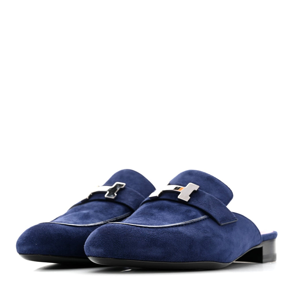 Suede Goatskin Trocadero Mule 38.5 Bleu Diplomatique wholesalehk.shop