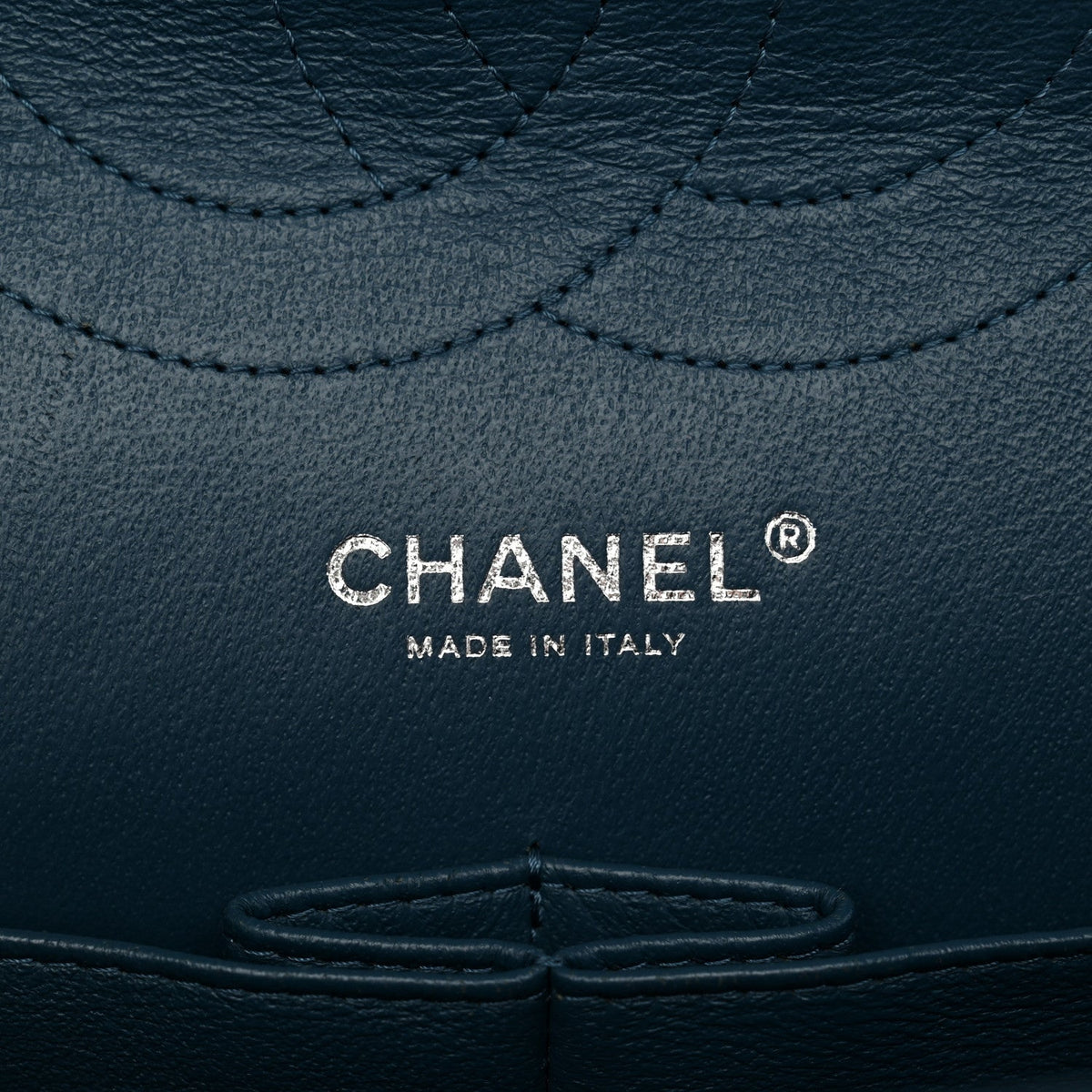 Metallic Caviar Quilted Jumbo Double Flap Dark Blue wholesalehk.shop