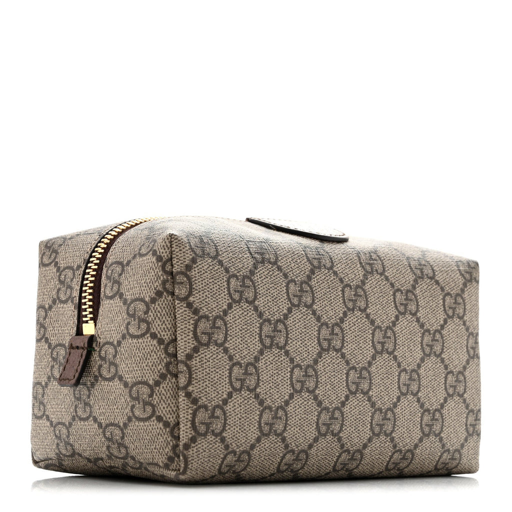 Soft GG Supreme Monogram Calfskin Medium Ophidia Cosmetic Case Beige Ebony New Acero wholesalehk.shop