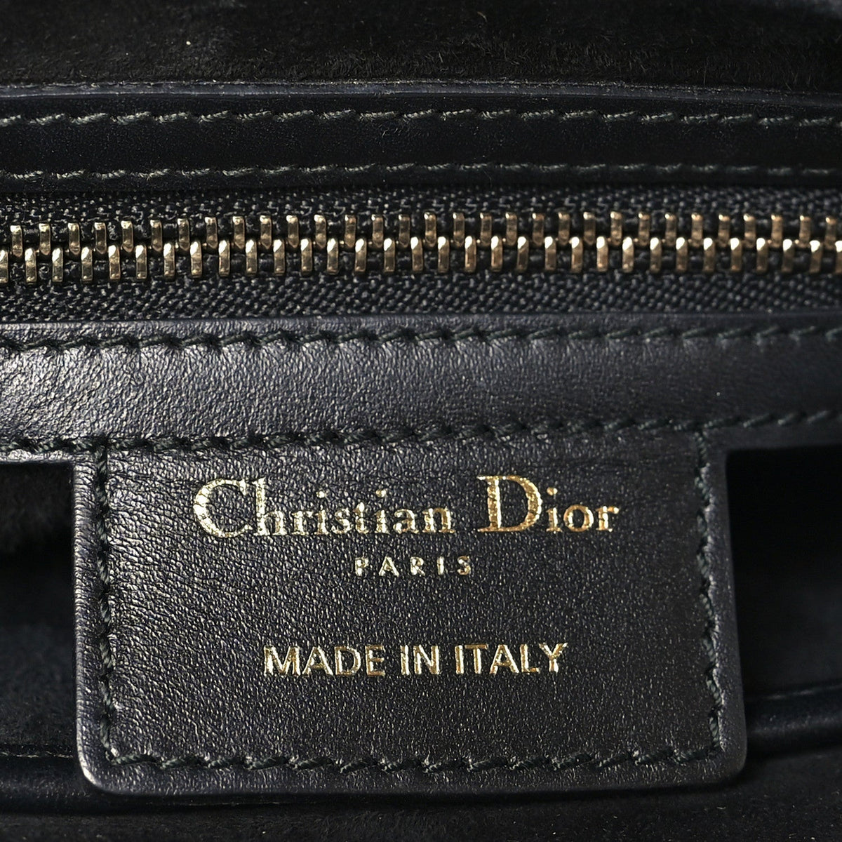 Calfskin Mini D Fence Saddle Bag Black wholesalehk.shop