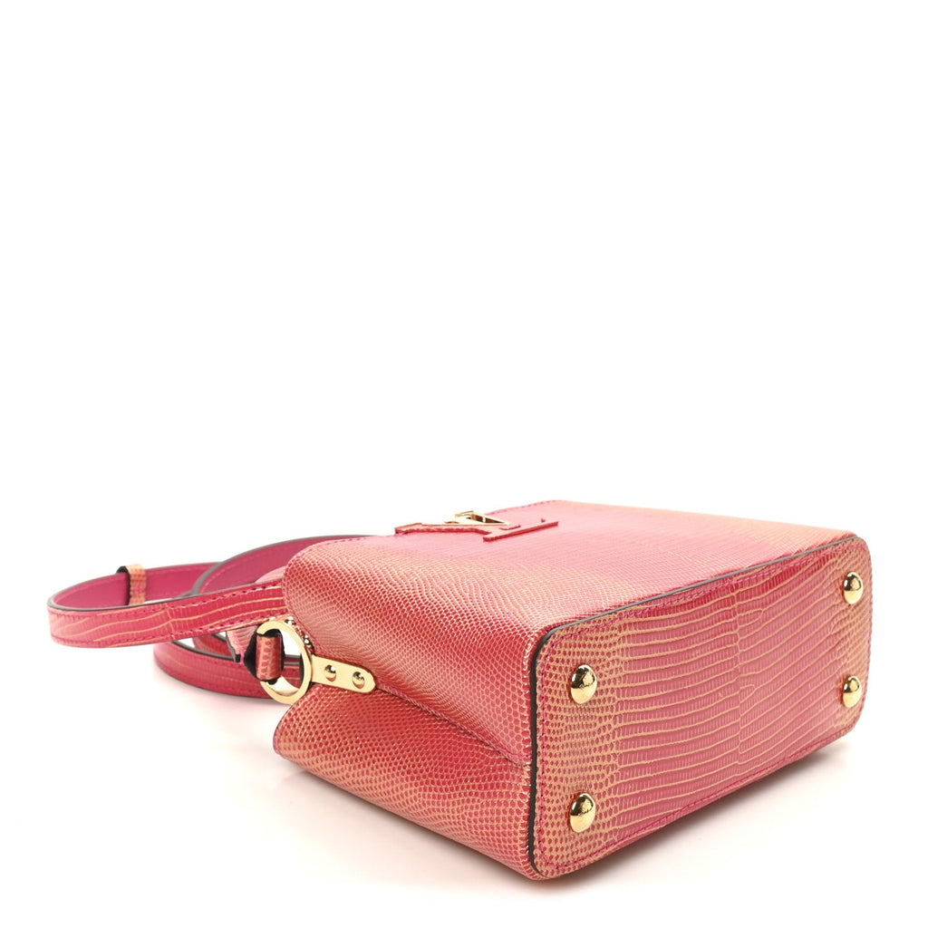 Metallic Lizard Capucines Mini Fuchsia Gold £¨ Direct shipment via from wholesalehk.shop