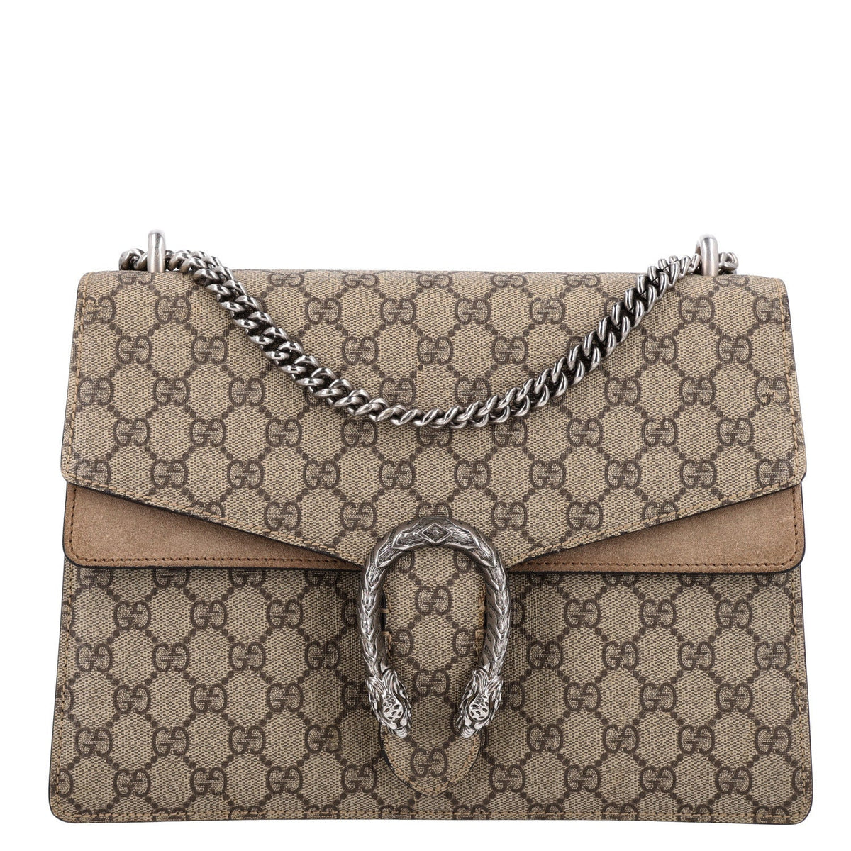 GG Supreme Monogram Medium Dionysus Shoulder Bag Taupe wholesalehk.shop