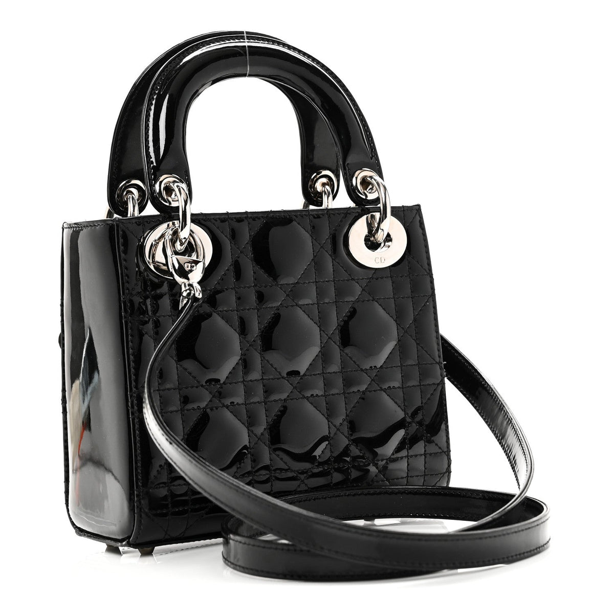 Patent Cannage Mini Lady Dior Black wholesalehk.shop