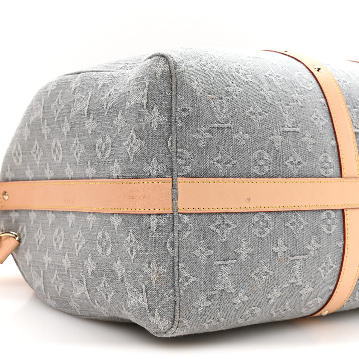 Denim Monogram Studded Keepall Bandouliere 45 Cloudy Grey wholesalehk.shop