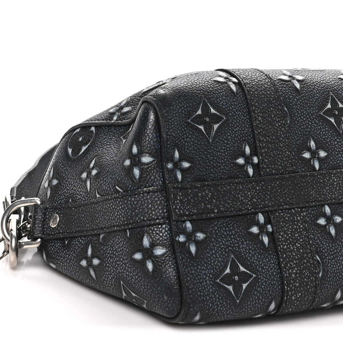 Cowhide Faded Monogram City Keepall Charcoal wholesalehk.shop