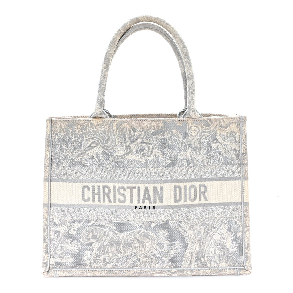 Canvas Embroidered Medium Dioriviera Toile De Jouy Reverse Book Tote Gray £¨ Direct shipment via from wholesalehk.shop