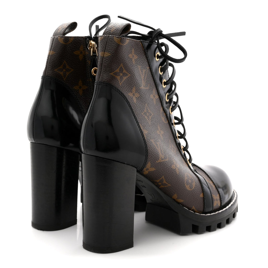 Patent Calfskin Monogram Star Trail Ankle Boots 39 Black £¨ Direct shipment via from wholesalehk.shop