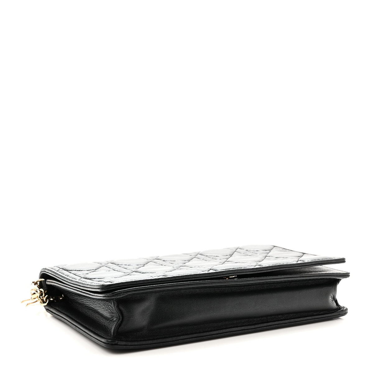 Lambskin Cannage Lady Dior Pouch Black wholesalehk.shop