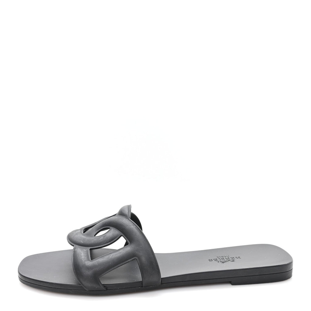 Rubber Aloha Sandals 38 Black wholesalehk.shop