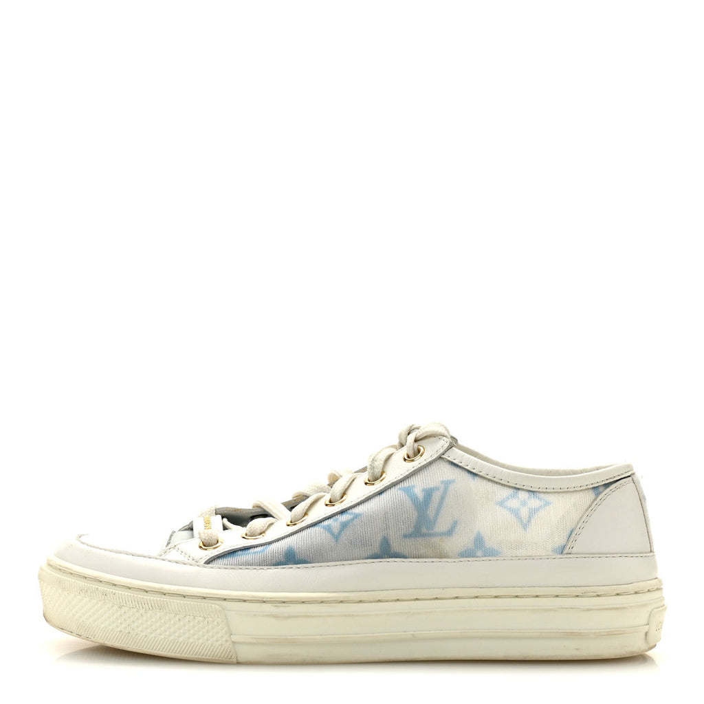 Technical Fabric Calfskin Monogram Stellar Sneakers 35  Blue £¨ Direct shipment via from wholesalehk.shop
