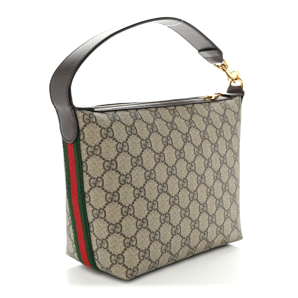 GG Supreme Monogram Textured Calfskin Web Super Mini Ophidia Shoulder Bag Beige Ebony New Acero wholesalehk.shop