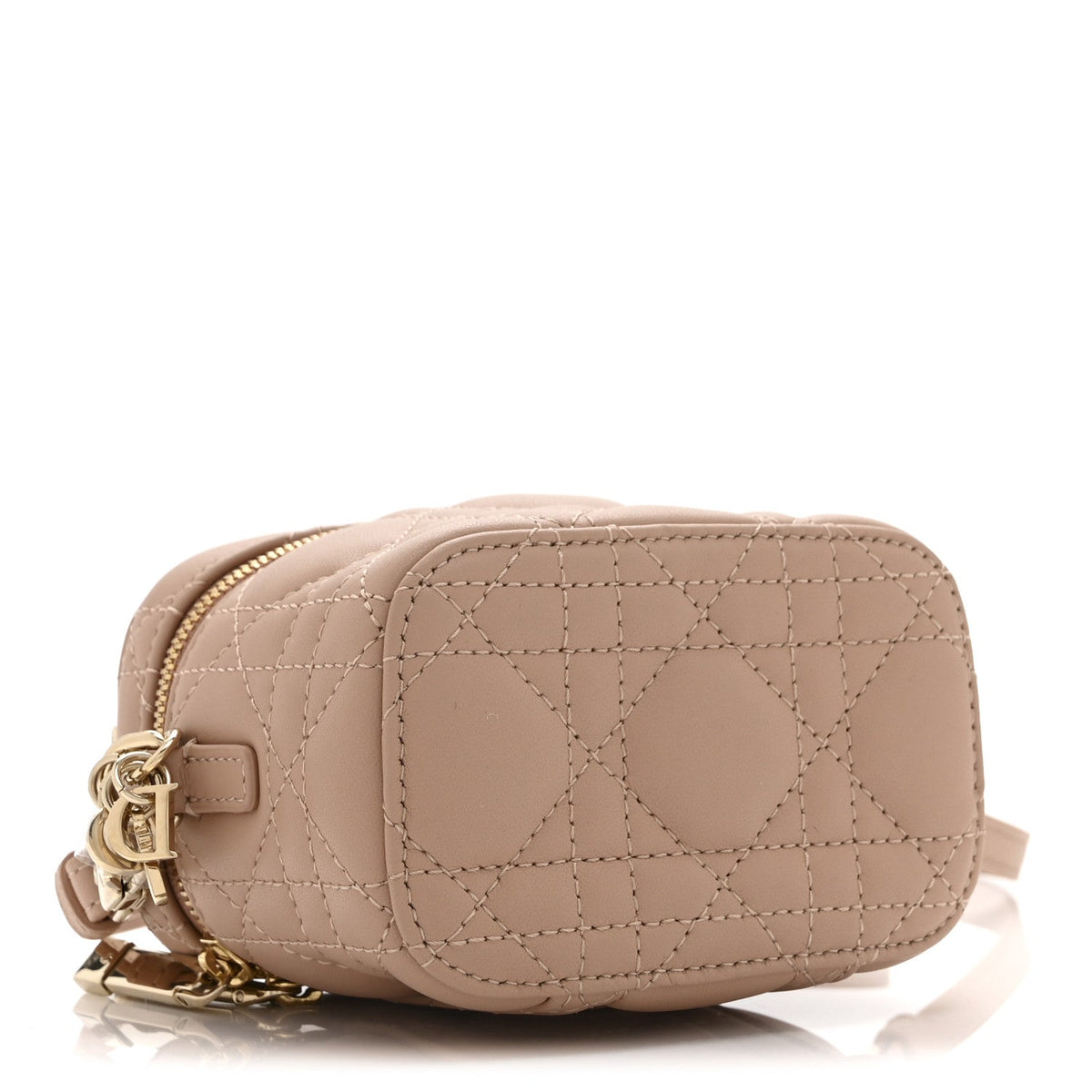 Lambskin Cannage Micro Lady Dior Vanity Case Rose Des Vents wholesalehk.shop