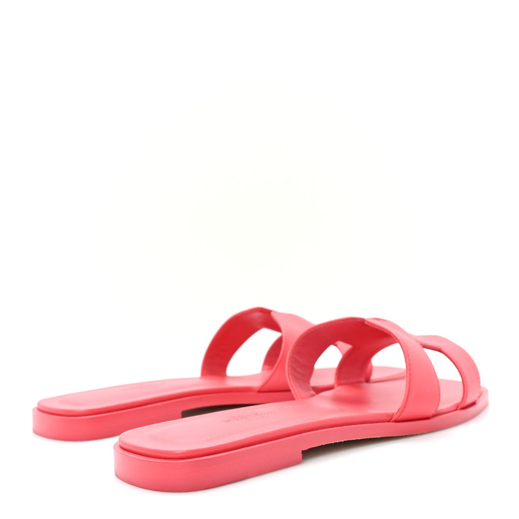 Box Calfskin Oran Sandals 38.5 Rouge Grenadine wholesalehk.shop