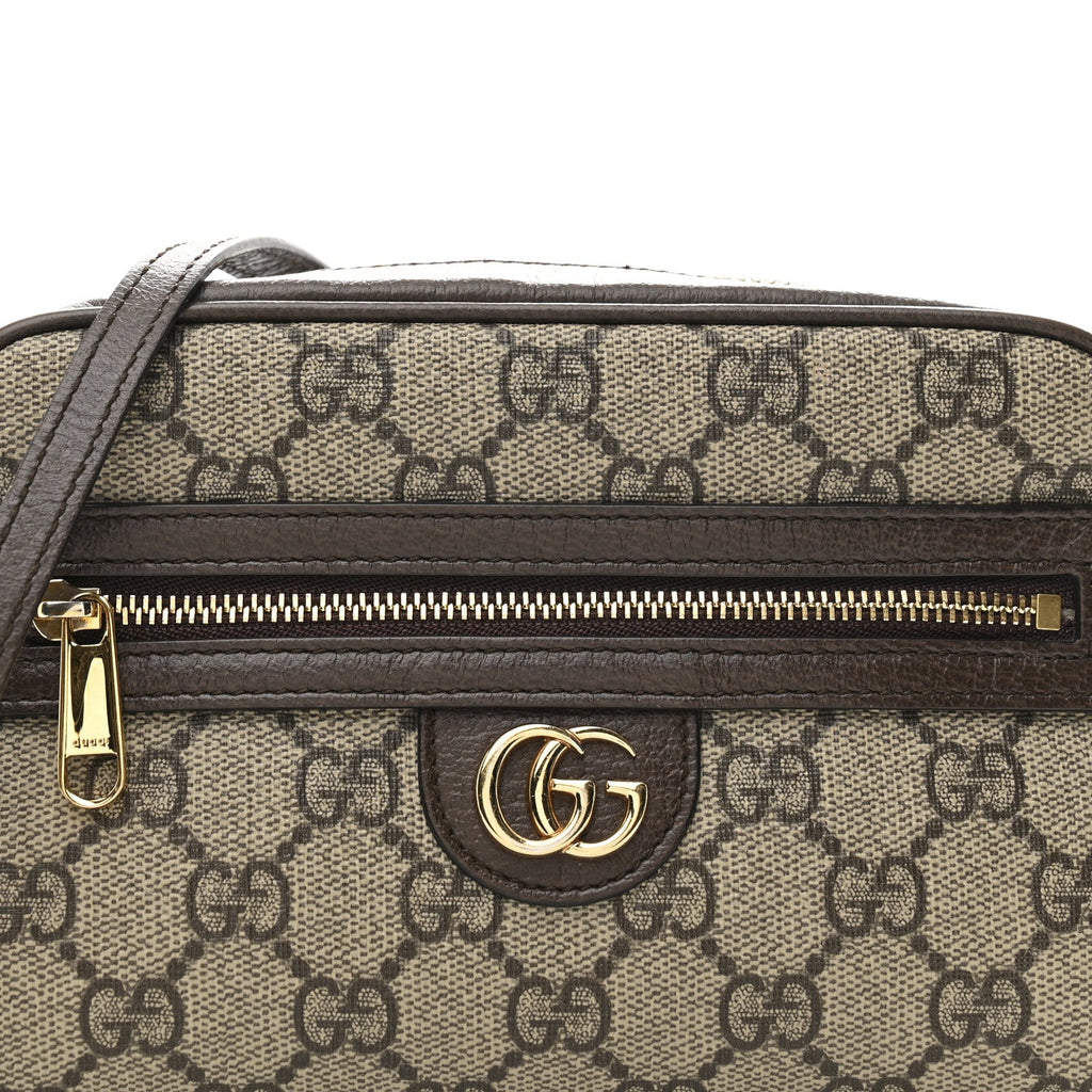 GG Supreme Monogram Textured Calfskin Super Mini Ophidia Shoulder Bag Beige Ebony New Acero wholesalehk.shop