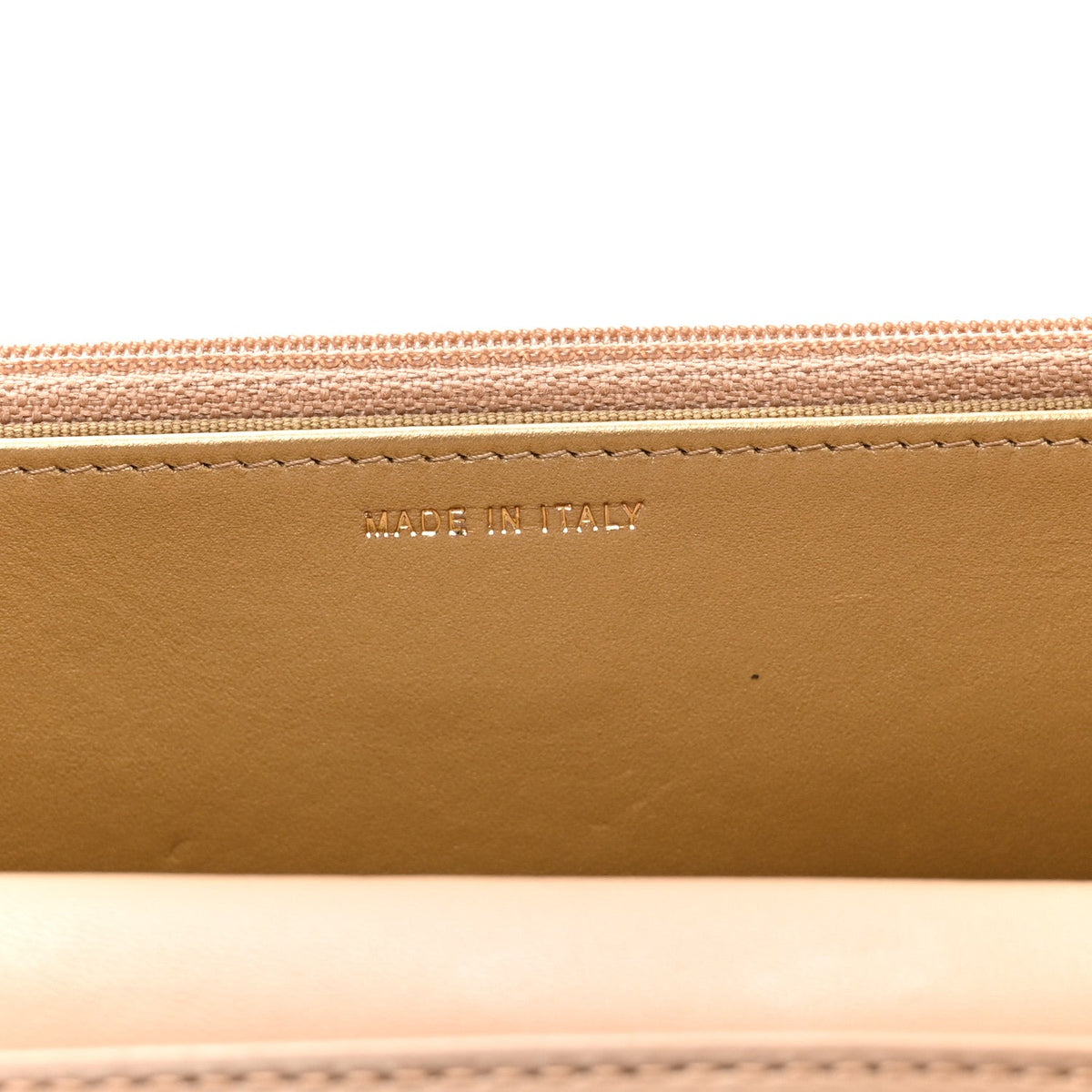 Lambskin Quilted CC Pearl Crush Wallet on Chain WOC Beige wholesalehk.shop