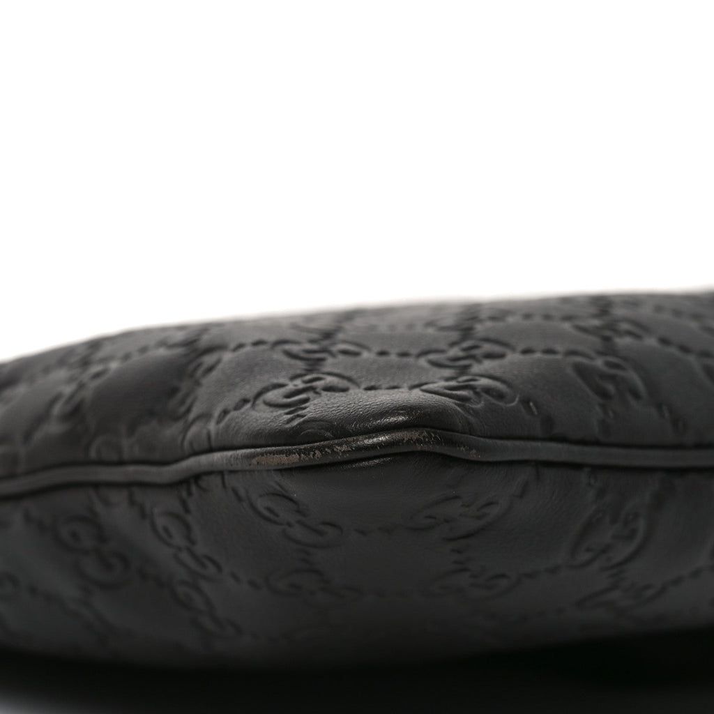 Guccissima Medium Flat Messenger Bag Black £¨ Direct shipment via from wholesalehk.shop